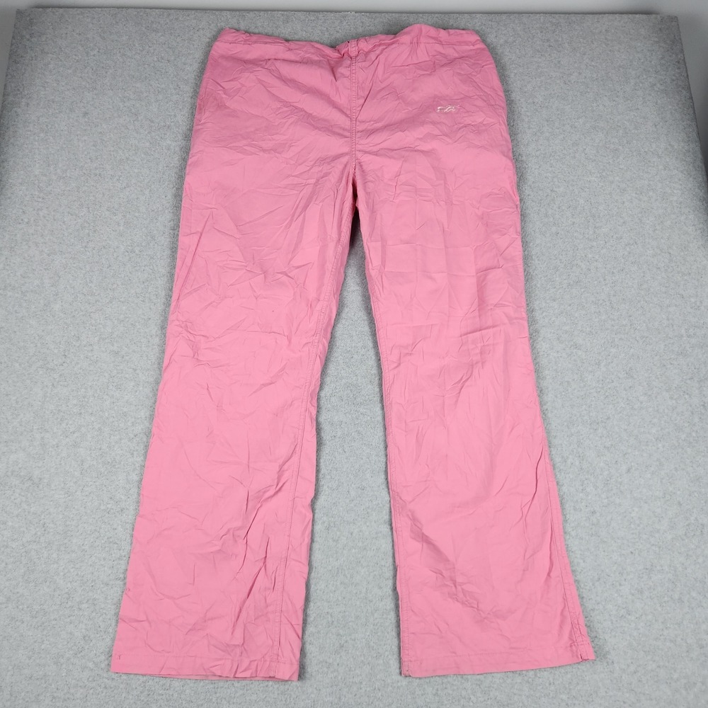 IguanaMed Scrub Pants Womens XL Pink Medical Uniform Elastic Waist Straight Leg